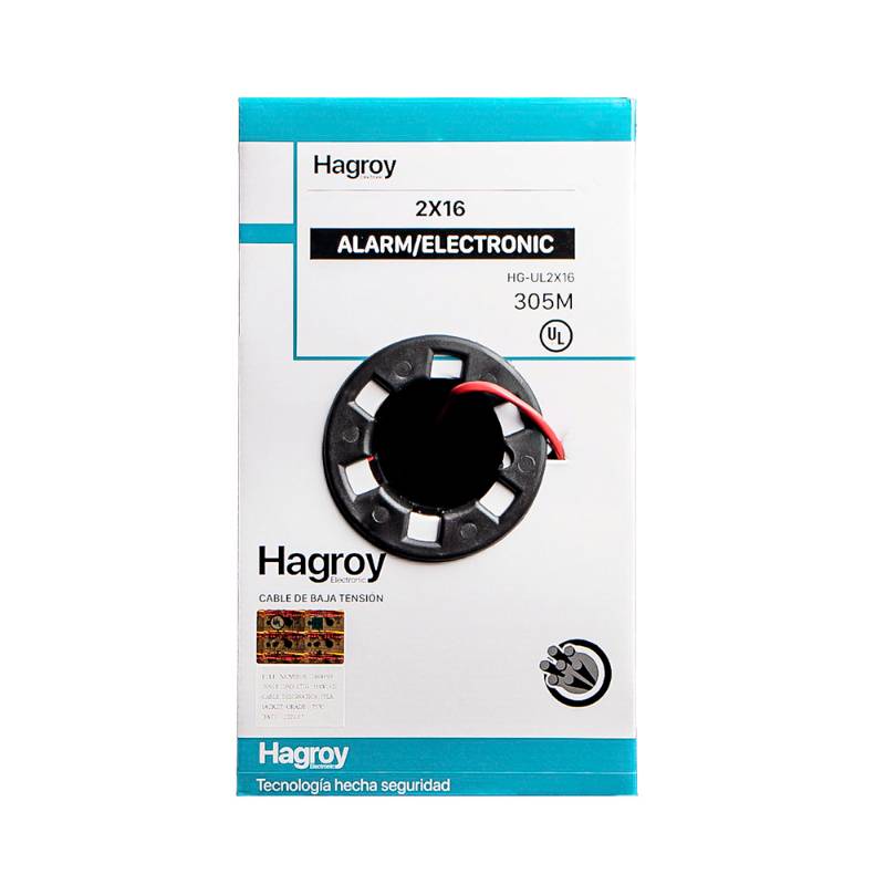 CABLE DE ALARMA CONTRA INCENDIO 2X16 C/UL SIN BLINDAJE / 305M