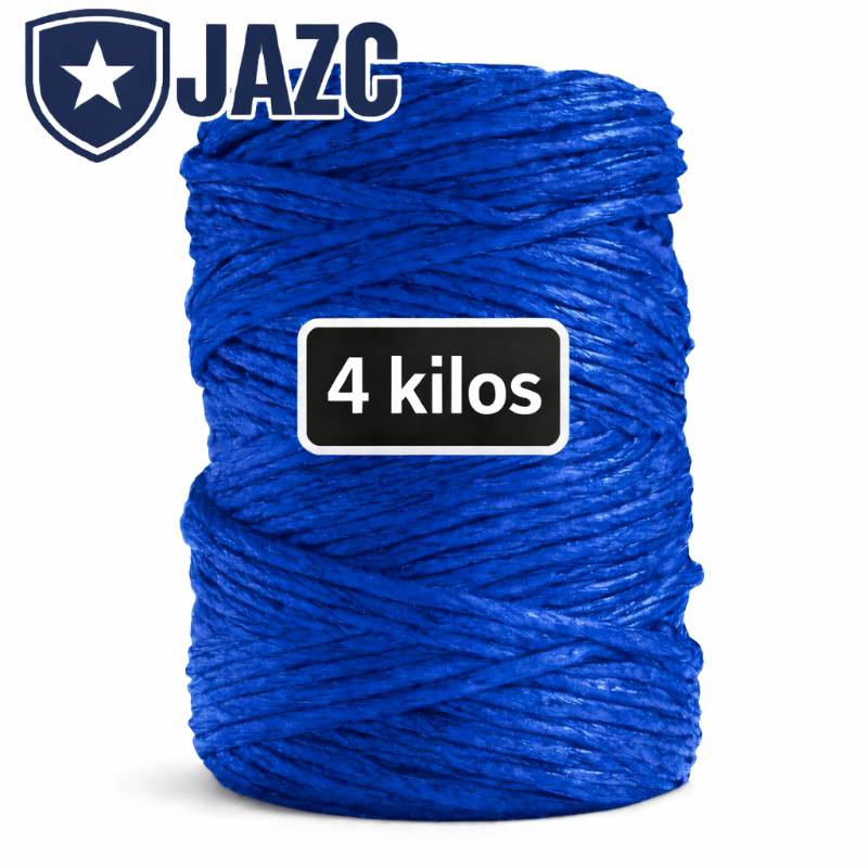 RAFIA TRENZADA 2 HEBRAS CONO DE 4KG (COLORES)