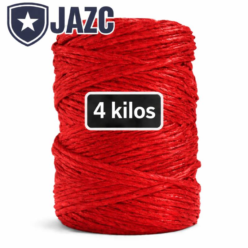 RAFIA TRENZADA 2 HEBRAS CONO DE 4KG (COLORES)
